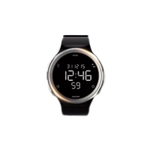 DECATHLON W900 Electronic Movement Rubber Strap Watch Men"s Watches Black Dial