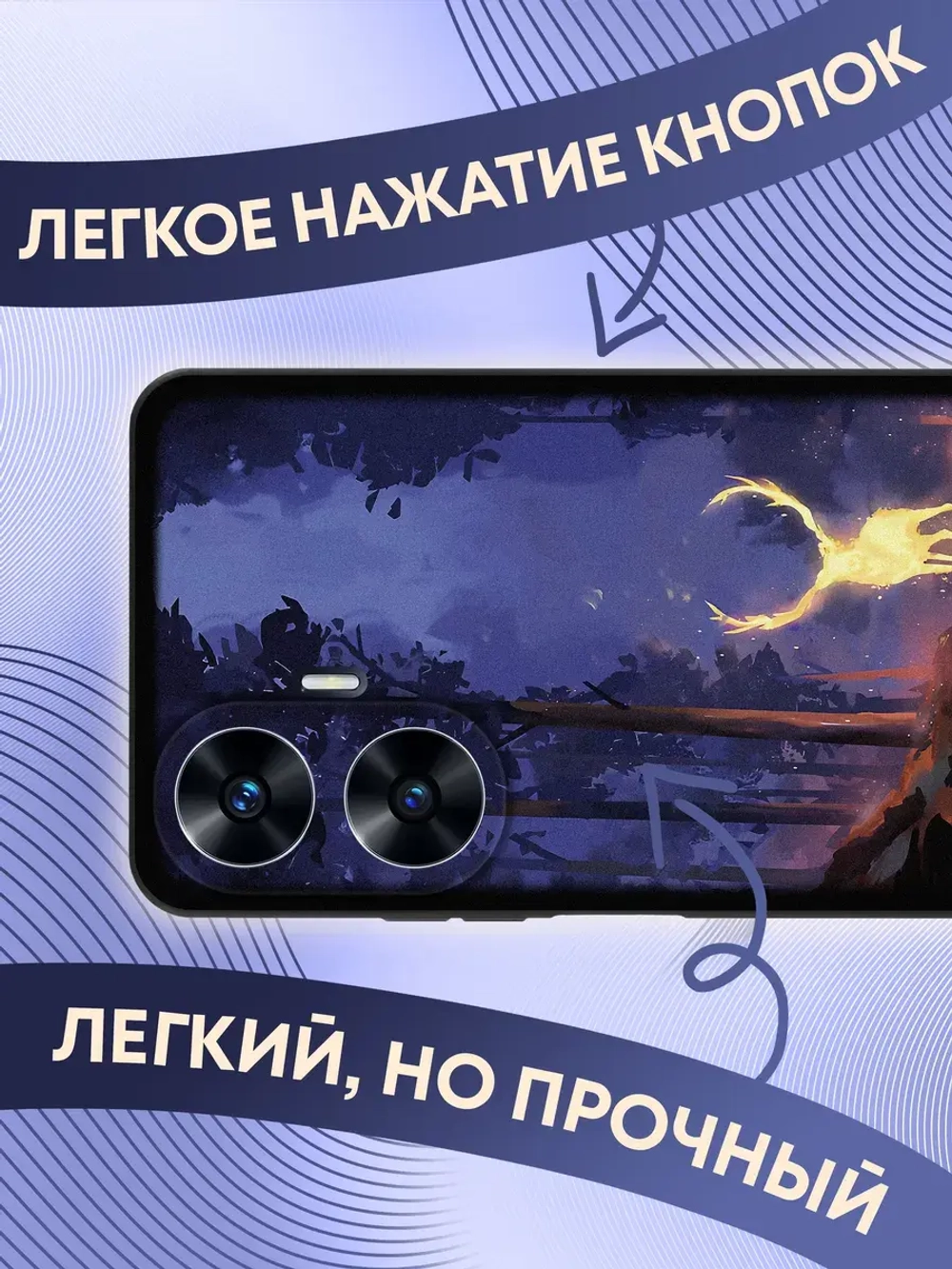 Чехол на Realme C55 с принтом