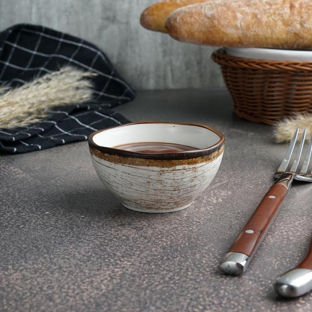 Соусник 80 мл d 7,4 см h3,7 см круглый фарфор Wood Fusion P.L. Proff Cuisine [6]
