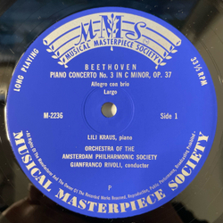 Винтажная виниловая пластинка LP Beethoven, Orchester Und Chor Der Philharmonischen Gesellschaft, Amsterdam, Klavierkonzert Nr. 3, Chor Fantasie (Германия 1972)