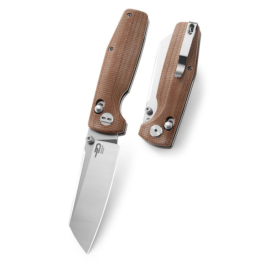 Нож туристический Bestech Slasher сталь D2, рукоять Микарта зеленая