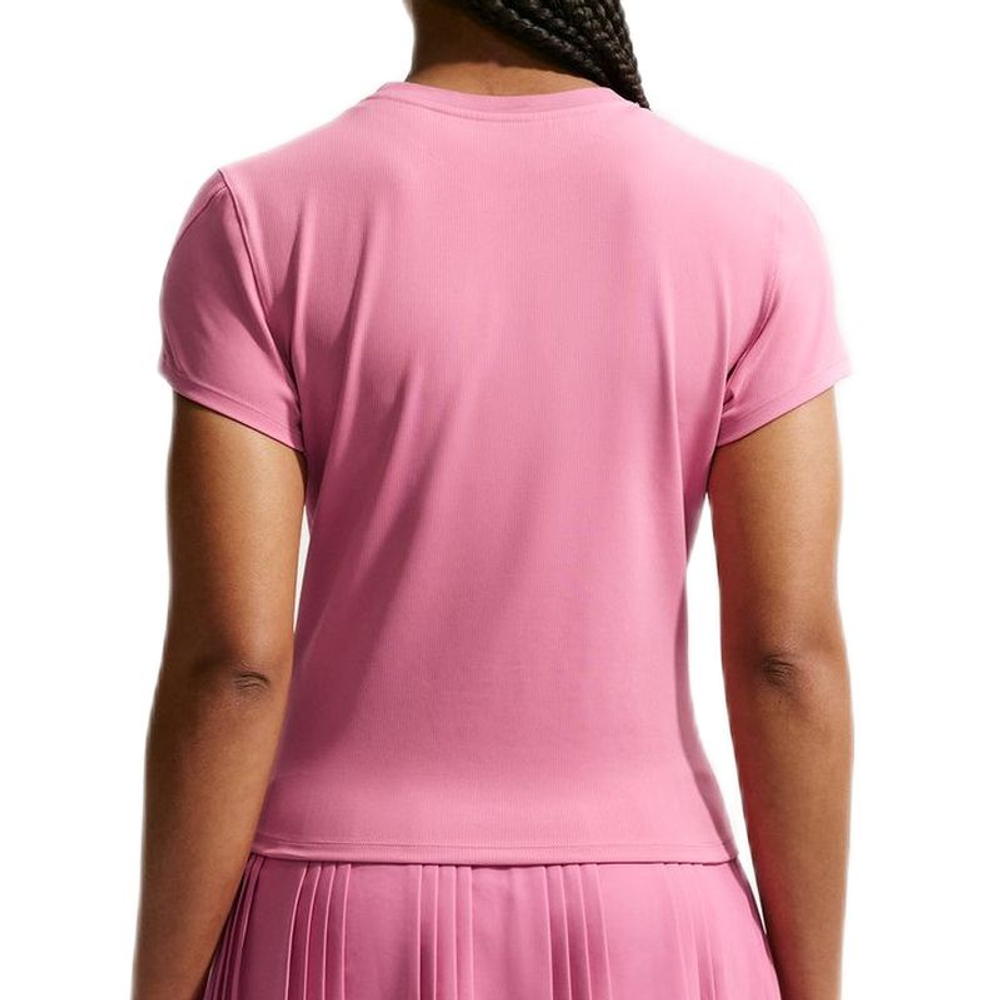 Женская теннисная футболка Nike Court Advantage Dri-Fit Short-Sleeve Tennis - peony/white