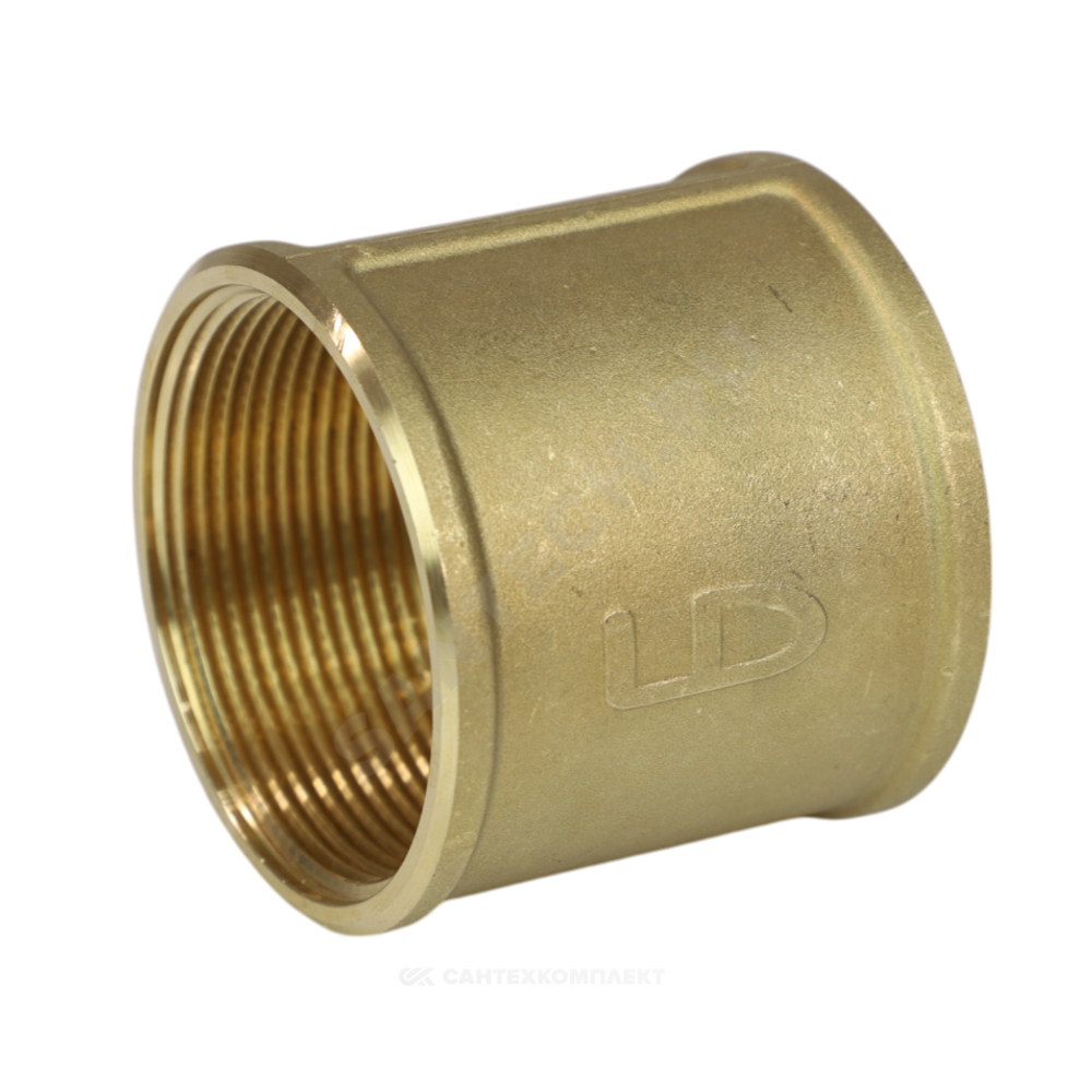 Муфта латунь Ду 15 (1/2") ВР/ВР LD LD.65.502.15