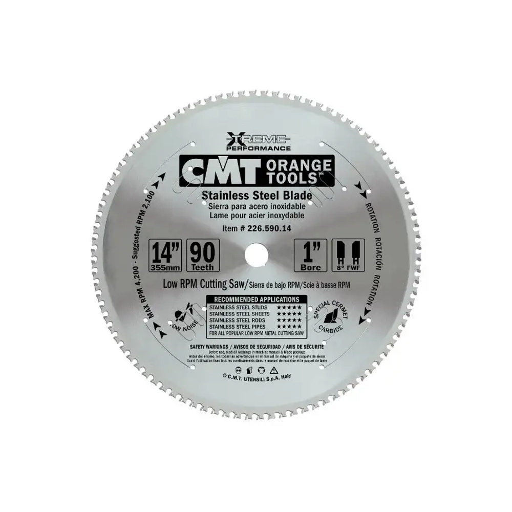 Диск пильный по стали 305x25,4x2,2/1,8 10° 8° FWF Z=80 CMT 226.580.12