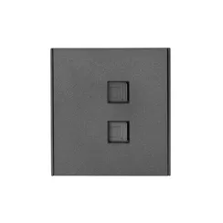 Розетка компьютерная двойная RJ45+RJ45 Cat 6 KRANZ Miele Strong Графит KR-78-0725-6