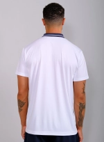 Мужское поло RS Performance Court Polo - Striped Collar REC белое (252M017-002)