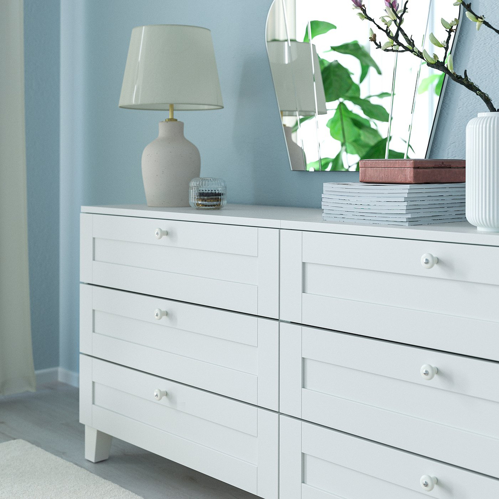 IKEA KLINGSTORP  (ИКЕА КЛИНГСТОРП)  -  Ручка-кнопка, 2 шт. - кремовый/хром 30 мм