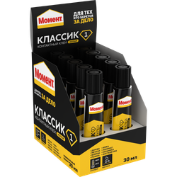 Клей Момент 873854 Классик-1 30 мл шоу-бокс | Клеи бытовые и универсальные