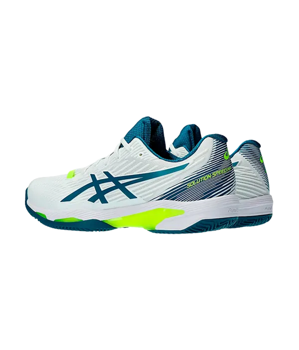 Asics Solution Speed FF Clay Белые-Спокойные бирюзовые кроссовки