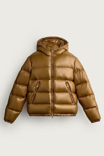 ZARA ПУХОВИК 80/20 WATER REPELLENT, ГОРЧИЧНЫЙ