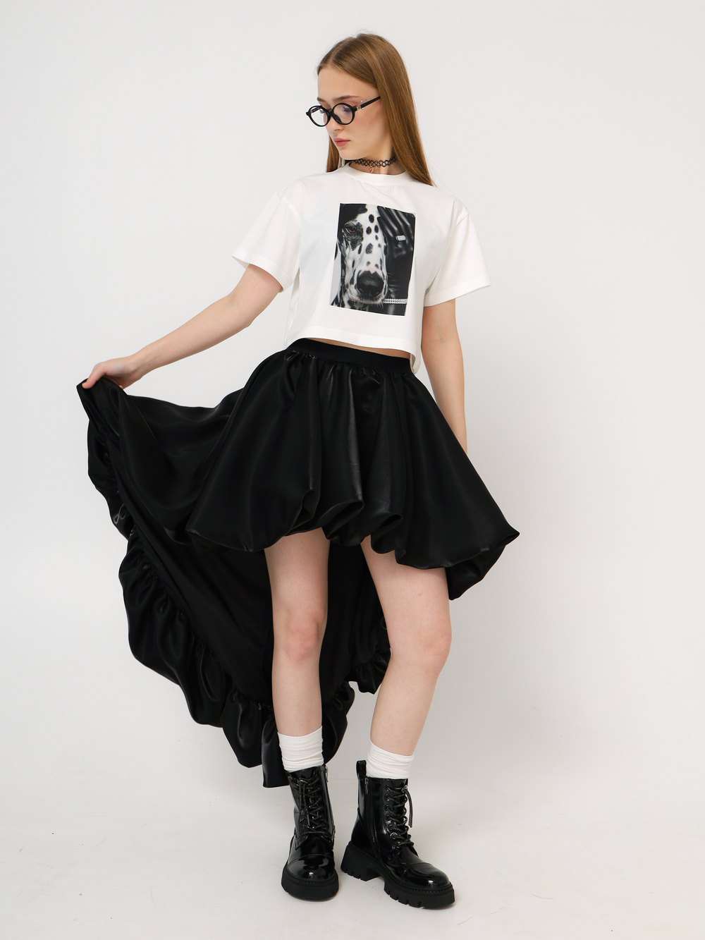 Юбка Organza с хвостом, черная