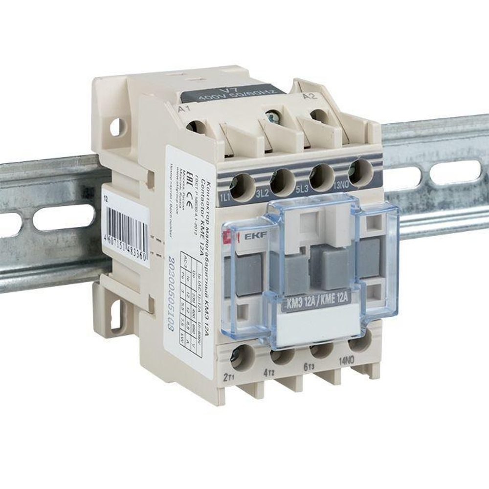Контактор КМЭ 12А кат. 380В AC 1НЗ EKF ctr-s-12-380-nc