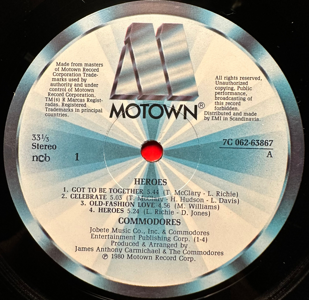 Commodores - Heroes (Скандинавия 1980г.)