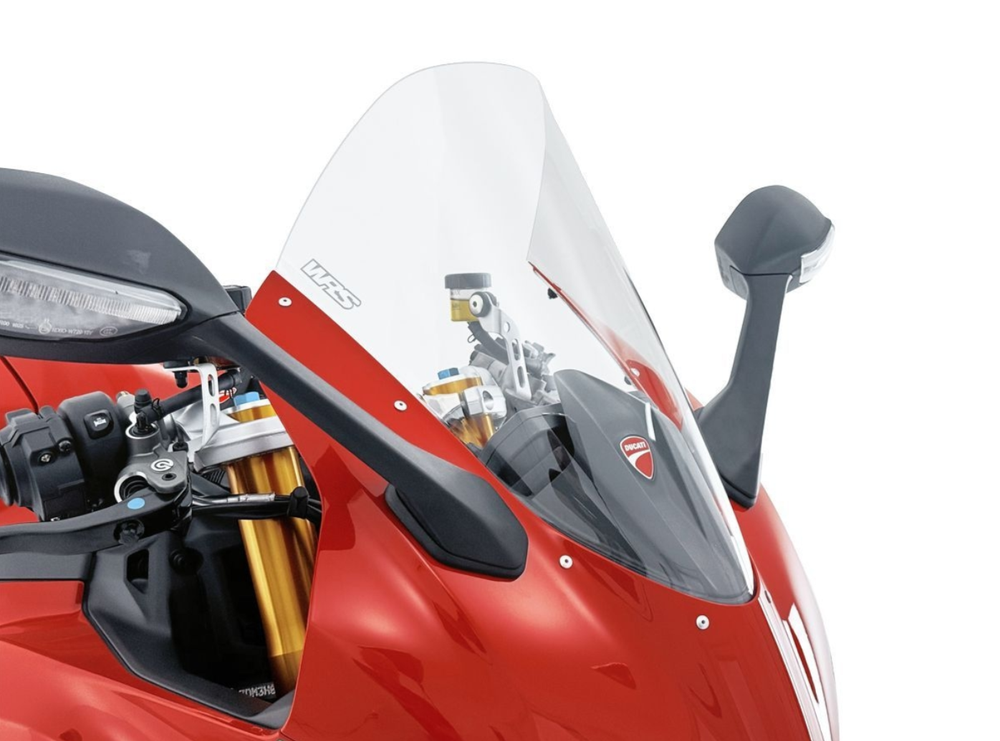 WRS Гоночное ветровое стекло +60мм Ducati Panigale V4 прозрачное DU044T