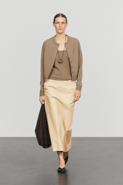 Massimo Dutti Кардиган с пуговицами, зеленоватый