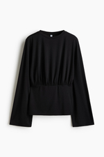 Топ с длинными рукавами и широким поясом - H&M