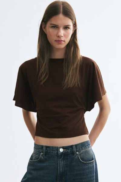 Топ с вырезом «лодочка» и завязкой сзади - H&M
