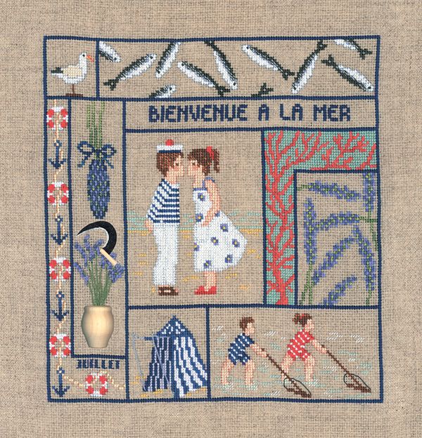 Набор для вышивания нитками Le Bonheur des Dames, Bienvenue Juillet (Добро пожаловать, июль), 21х23 см
