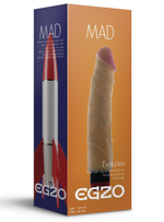 Реалистичный мультискоростной вибратор без мошонки Mad Rocket - 20,5 см. (Цвет: телесный)