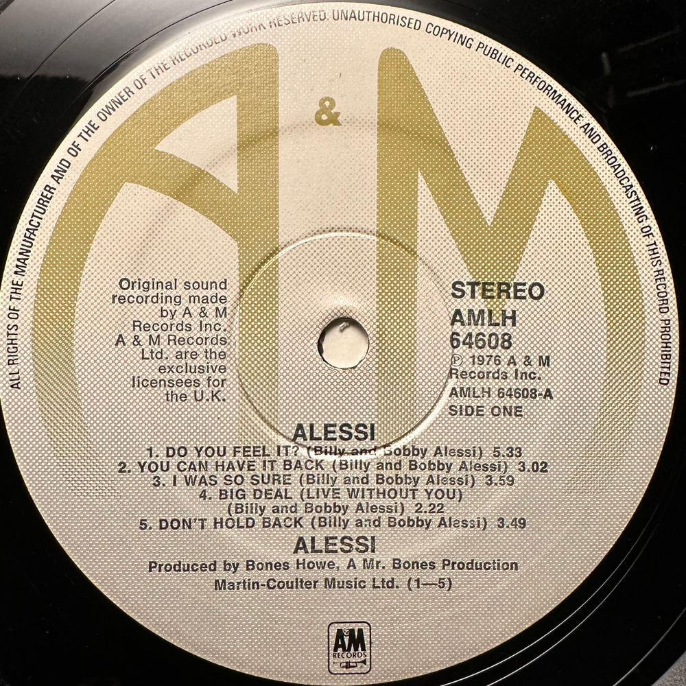 The Alessi Brothers - Alessi (Англия 1977г.)