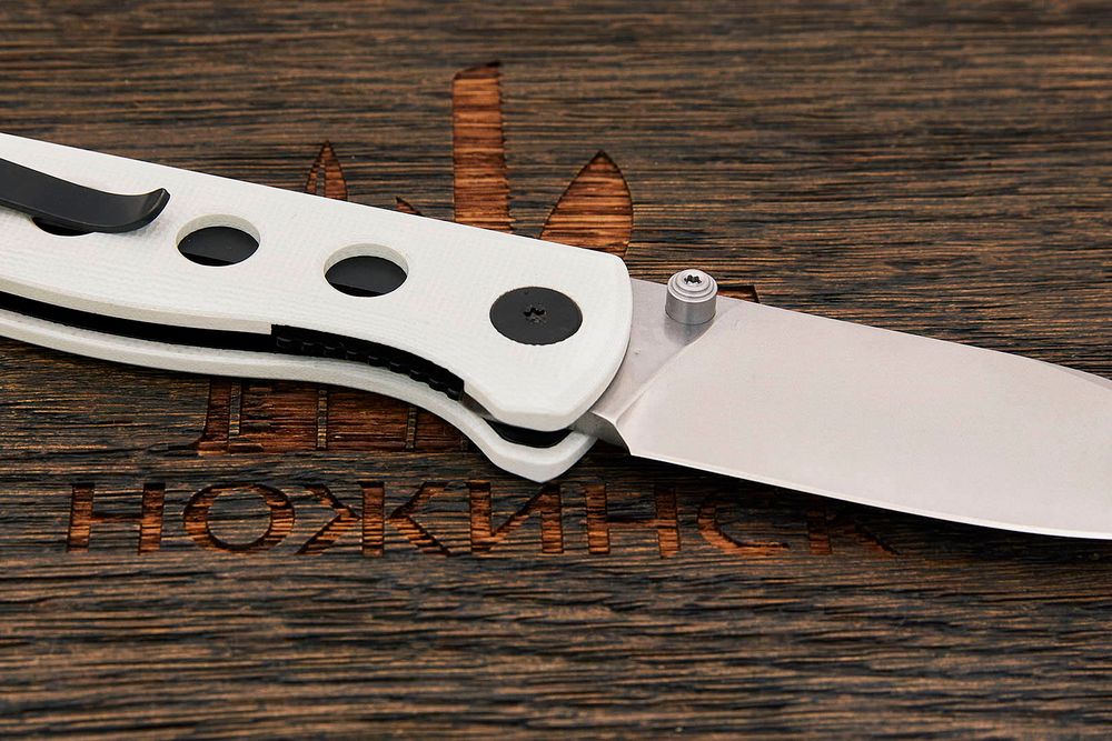 Нож складной QSP QS150-G1 Canary Folder, клинок 72мм, сталь Sandvik 14C28N, рукоять G10 белый