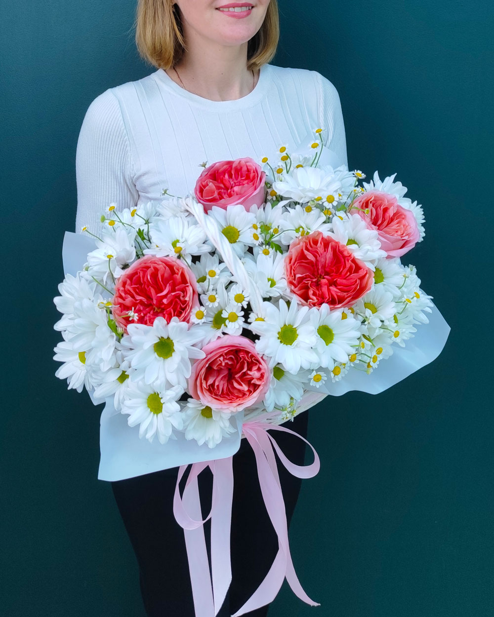 Корзина с цветами(00486)