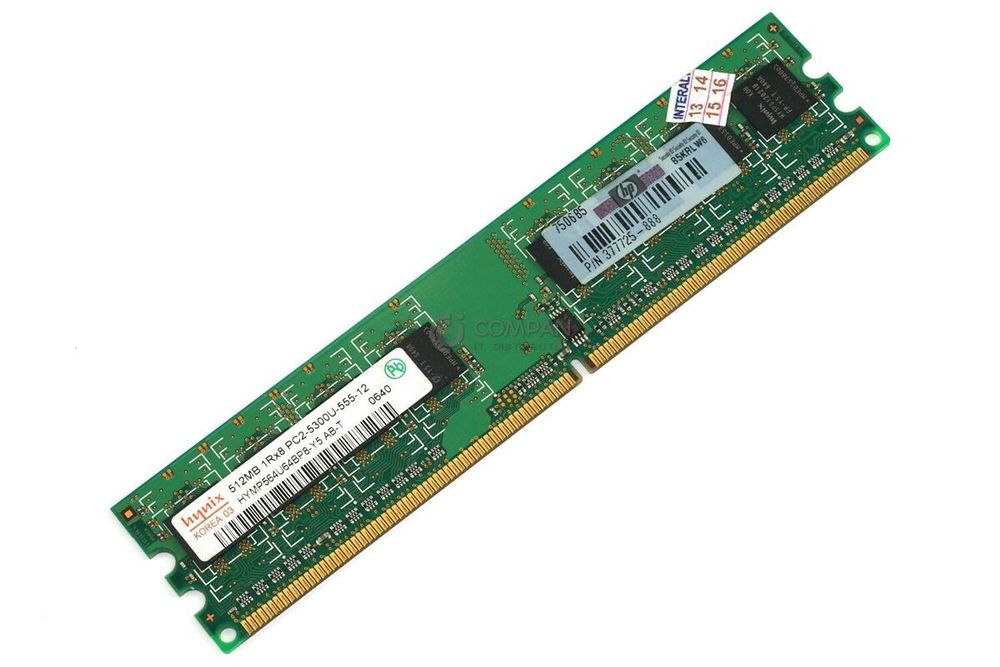 Оперативная память HP 512MB PC2-5300 DDR2 Desktop Memory Module 396520-001