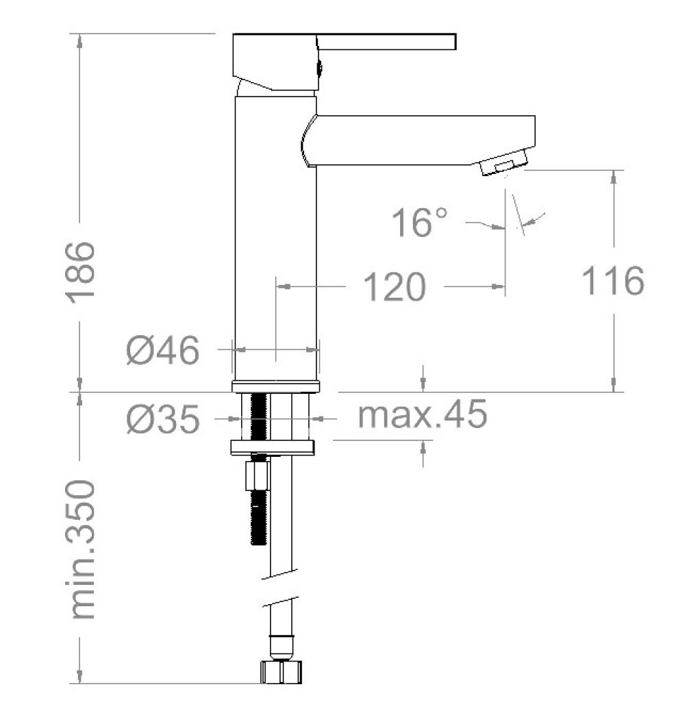 Смеситель для раковины DRAKO 3304NM чёрный