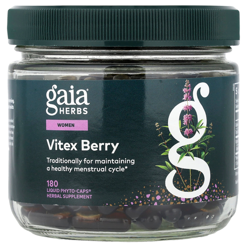 Gaia Herbs, Women, ягоды витекса, 180 Liquid Phyto-Caps® (500 мг в 1 капсуле)