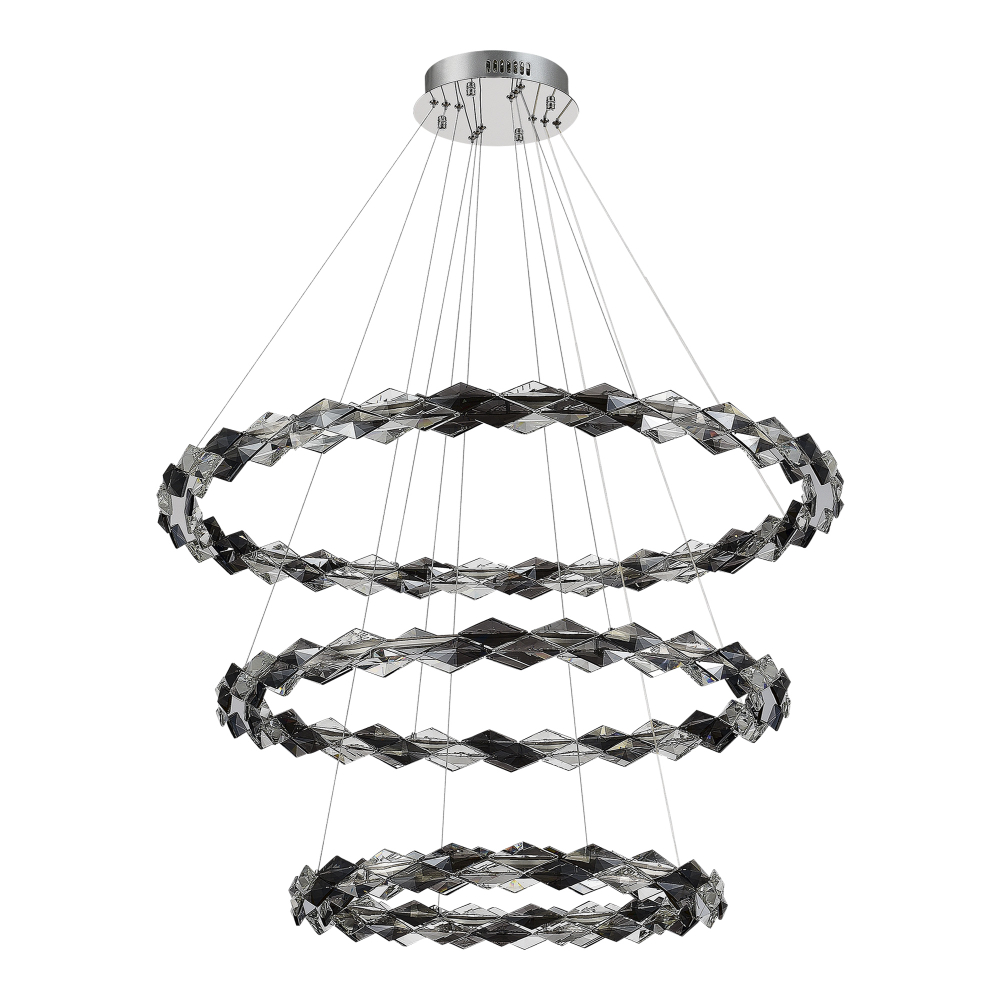 Светильник светодиодный, хром, прозрачный / дымчатый, DIAMANTA, LED,100W
