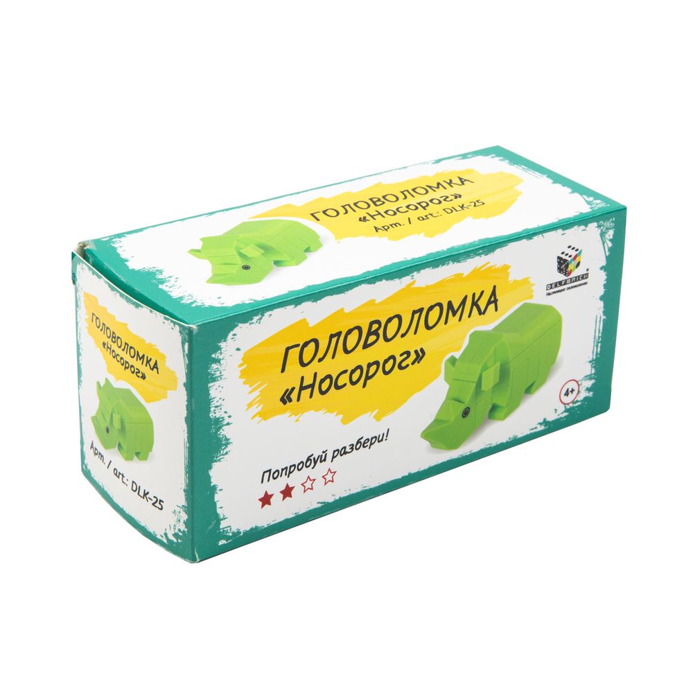 Головоломка Носорог, 10 элементов, 1 шт, Delfbrick DLK-25