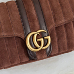Женская сумка Gucci GG Marmont — коричневая, 20,5 см — фото 6