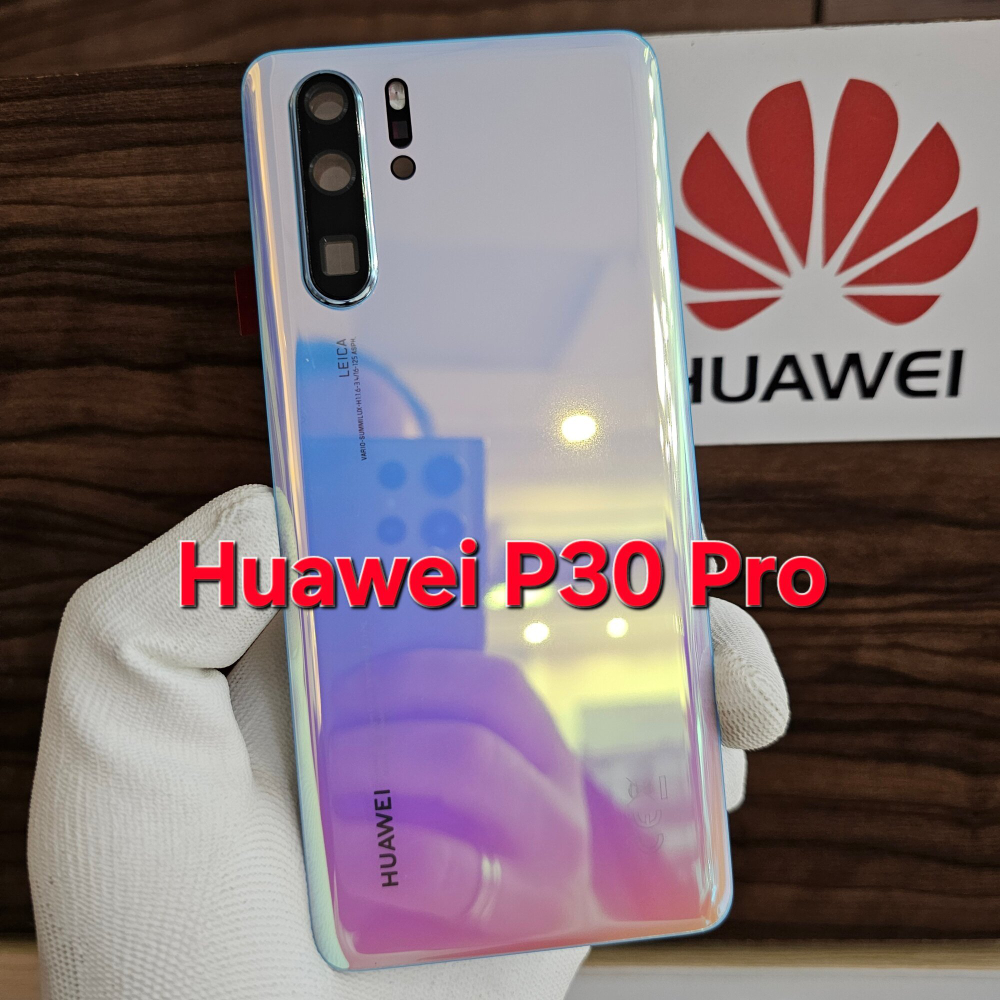 Крышка для Huawei P30 Pro (заднее стекло)  "Премиум качество" цвет: Светло-голубой