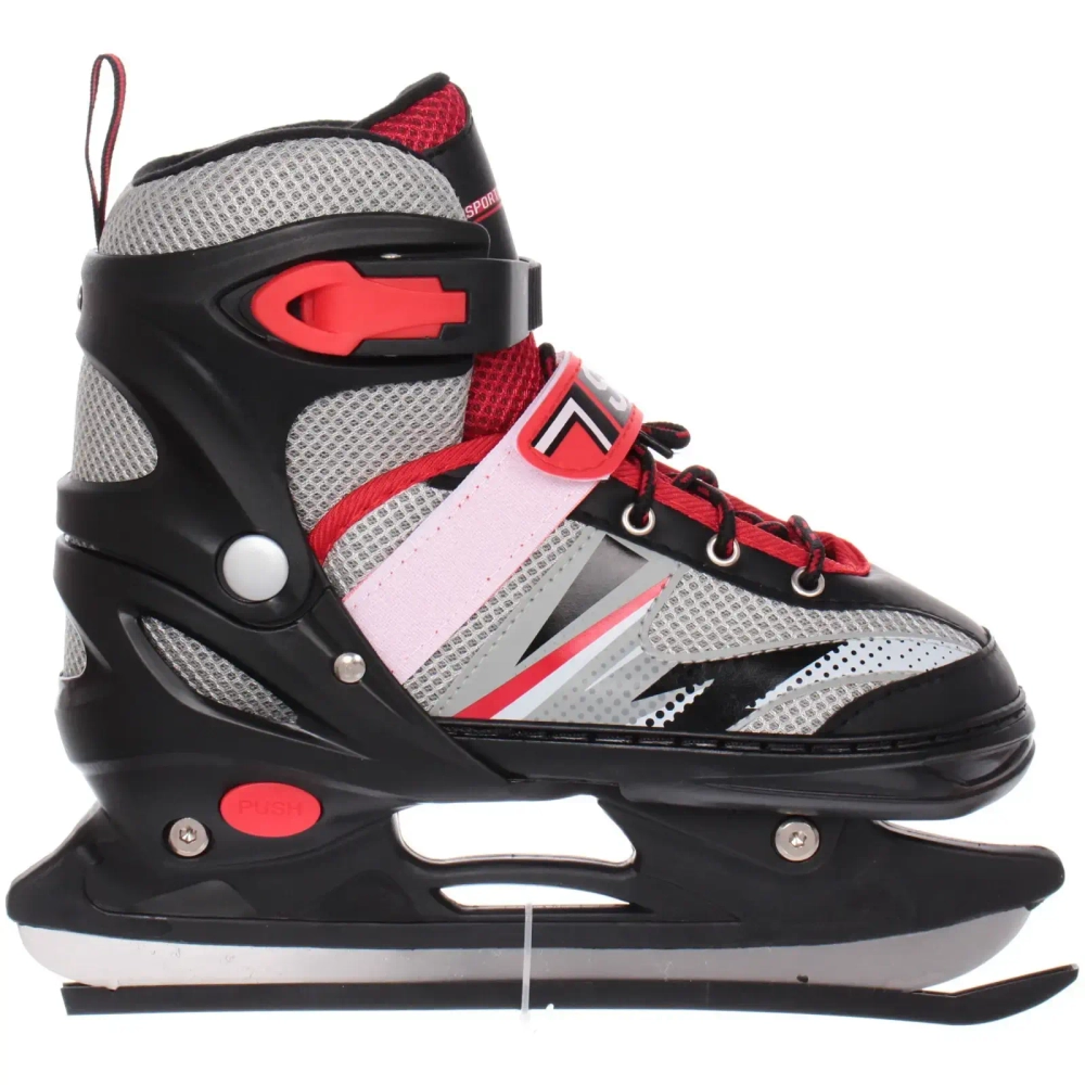 Коньки раздвижные, ледовые с роликовым блоком Sportage FIT101 Dual (размер 34-38)