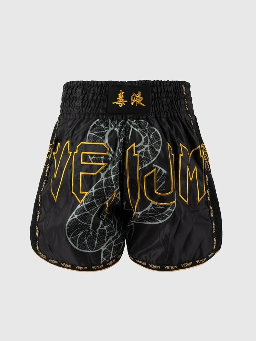 Шорты тайские Venum Serpenti Black/Silver/Gold
