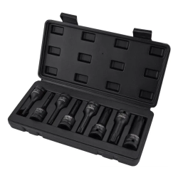 Набор головок-бит TORX ударных 8пр.,1/2''(T30, T40, T45, T50, T55, T60, T70, T80), в кейсе FORCEKRAFT FK-4088MPB