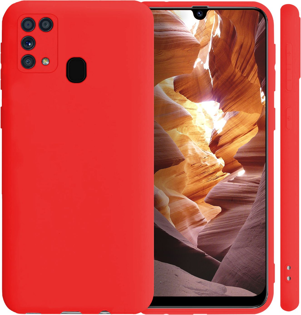 Мягкий Soft Touch чехол из силикона для SAMSUNG M31 (не M31s) с бархатной подкладкой