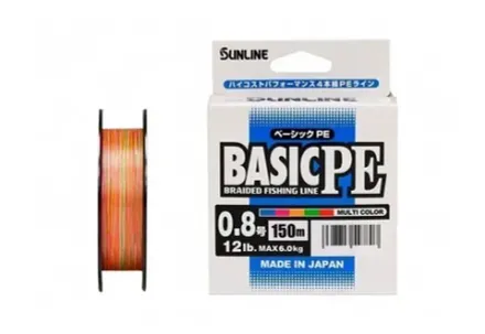 Шнур Sunline BASIC PE HG 150m(Multicolor 5C) #0.8/12lb
