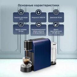 Кофемашина капсульная Caffitaly System S33 Arka Blue (синяя)