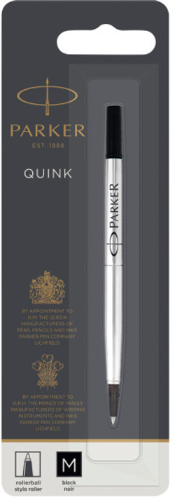 Parker Стержень для ручки-роллера, M, черный (в блистере)