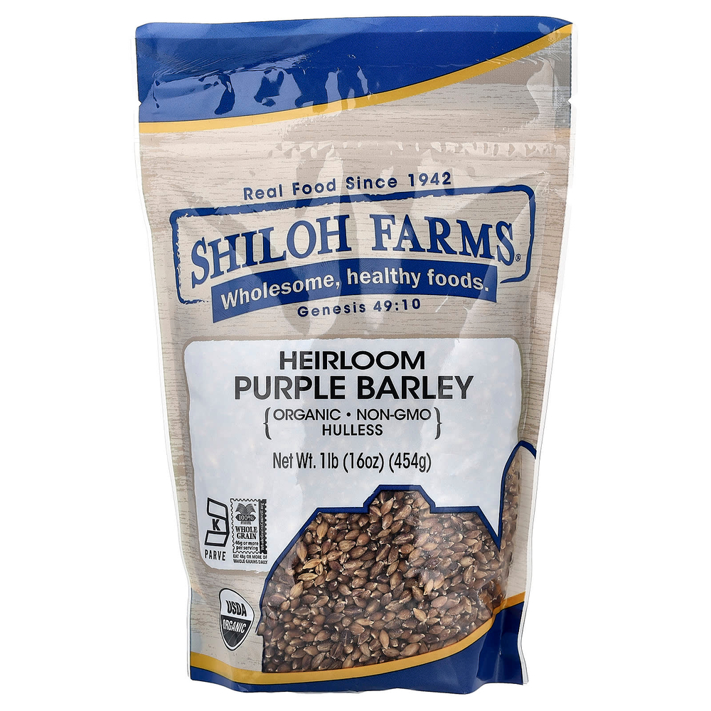 Shiloh Farms, органический фиолетовый ячмень без шелухи, 454 г (16 унций)