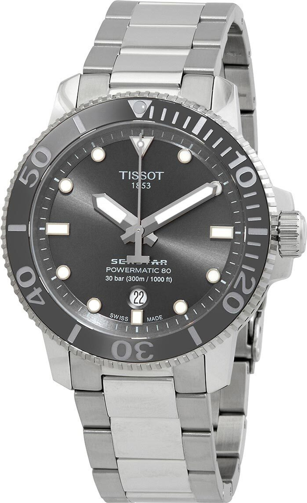 Швейцарские механические наручные часы Tissot T-Sport Seastar T120.407.11.081.01