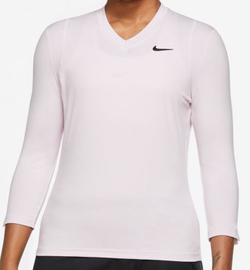 Женская футболка теннисная (dł. Рукава) Nike Court Victory Dri-Fit Top 3/4 Sleeve W - regal pink/black