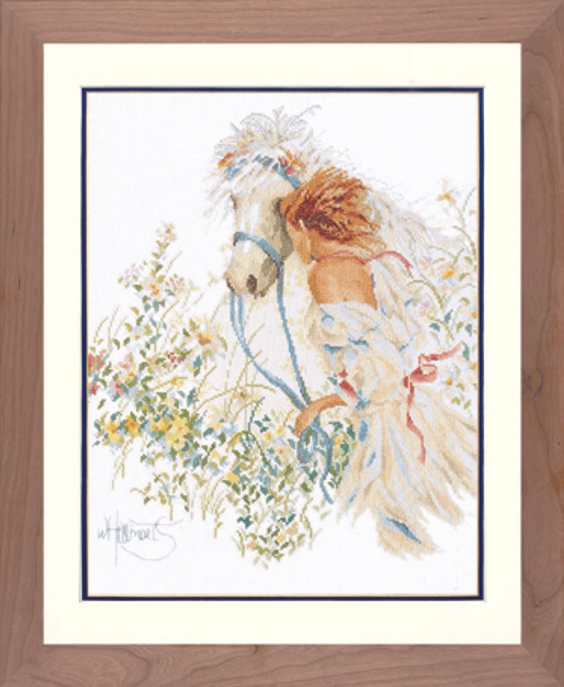 Набор для вышивания нитками Lanarte, Horse And Flowers, 39х49 см Набор для вышивания нитками Lanarte, Horse And Flowers, 39х49 см