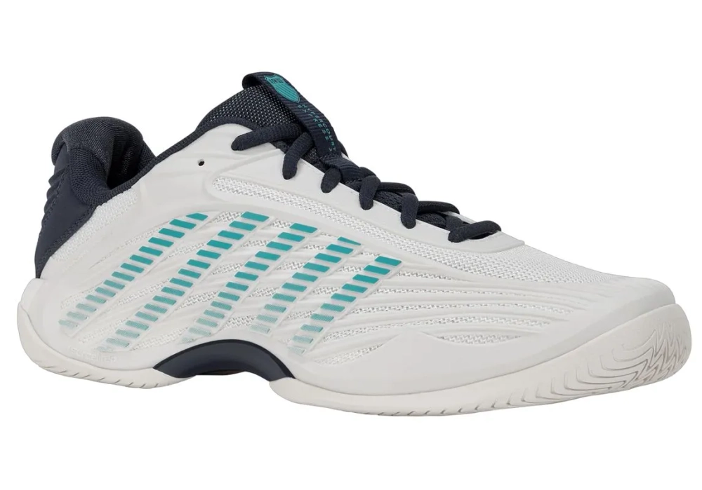 Мужские кроссовки теннисные K-Swiss Hypercourt Express 3 - blanc de blanc/carbon/baltic