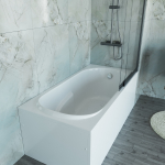 Ванна акриловая Vincea VBT-2A150-LG с ножками 1500*750*470, пристенная, цвет белый