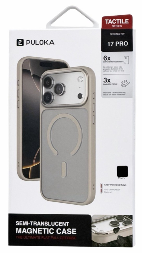 Накладка для i-Phone 17 Pro Puloka Magsafe черный
