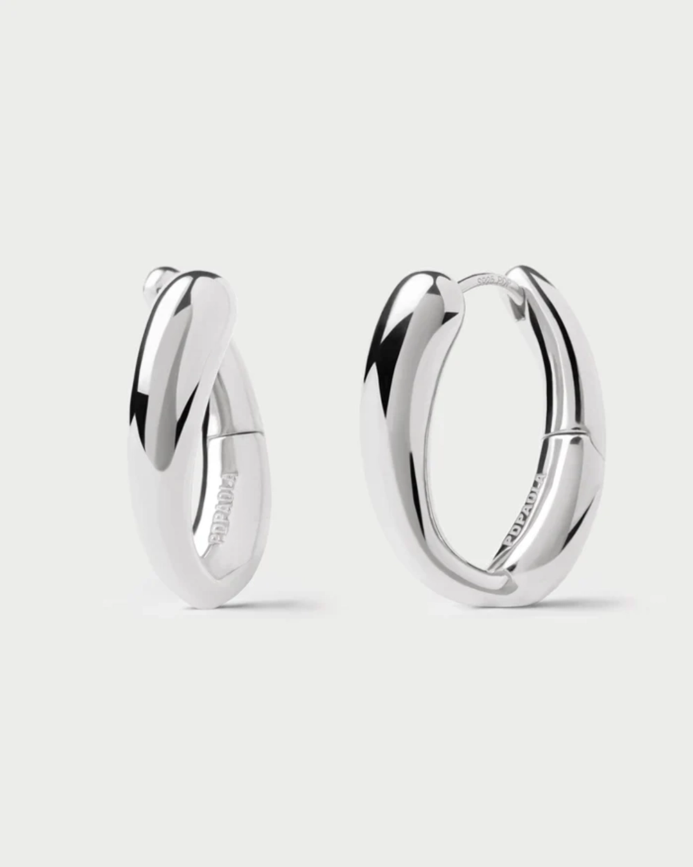 Серьги Helix Hoops Серебро 925 пробы покрытое родием