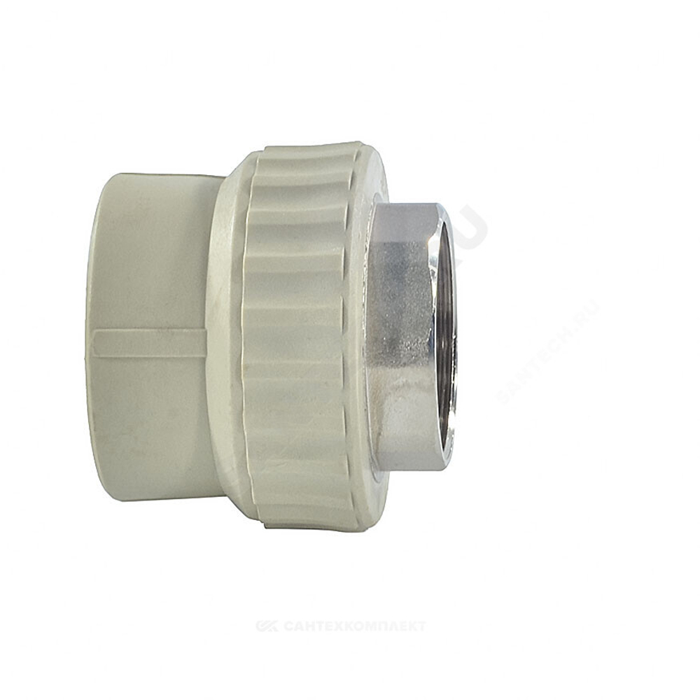 Муфта PP-R комбинированная под ключ серая Дн 40х1 1/4" ВР VALFEX 10134040Г