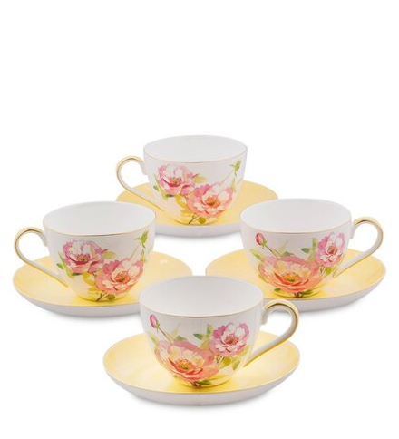 Pavone JK- 80 Чайный набор на 4 перс. «Пионы» (Torino Peony  )